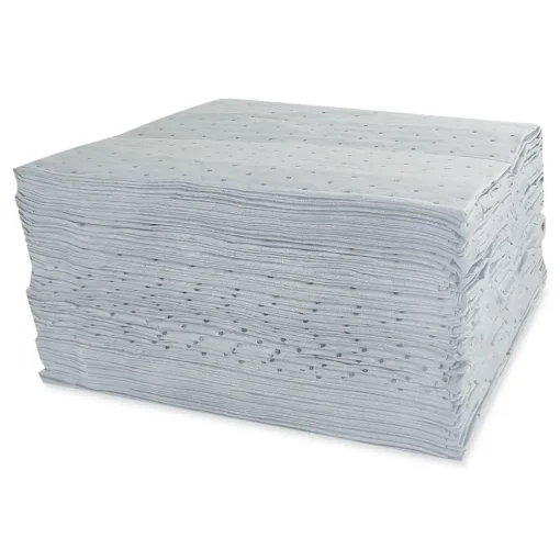 Best TASKBrand All Sorb 15 in. x 18 in. 0.22-Gallon Industrial Sorbent Pad - Gray (100/Pack) Cleaning & Janitorial Supplies