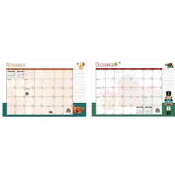 New 10 in. x 7 in. 12-Month (Jan to Dec) 2026 Seasonal Monthly Planner - Illustrated Seasons Artwork/Light Blue Cover Calendars & Planners