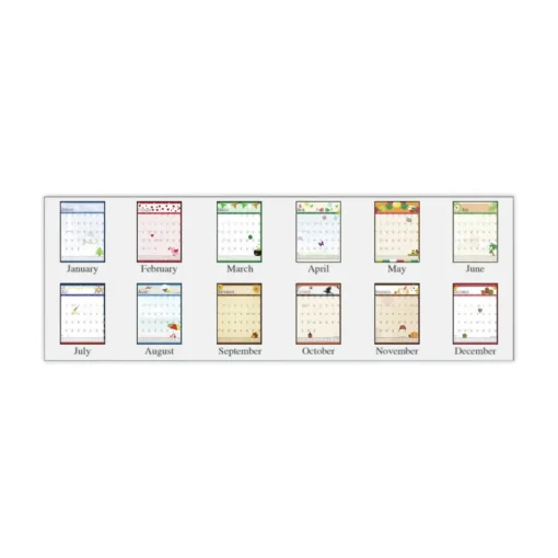 New 12 in. x 16.5 in. 12-Month (Jan-Dec 2026) Recycled Seasonal Wall Calendar Calendars & Planners