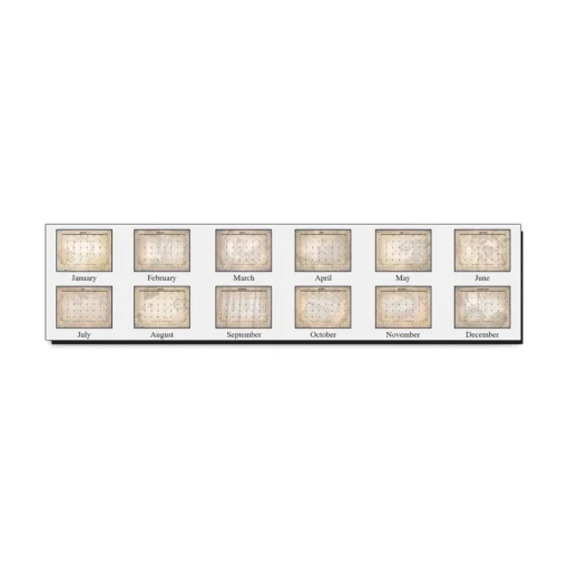 Discount 22 in. x 17 in. 12-Month (Jan-Dec) 2026 Recycled Vintage Desk Pad Calendar - Vintage Artwork/Sepia Sheets/Brown Corners Calendars & Planners