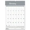 New 8.5 in. x 11 in. 12-Month (Jan-Dec 2026) Bar Harbor Recycled Wirebound Monthly Wall Calendar - White/Blue/Gray Sheets Calendars & Planners