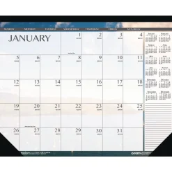 Clearance Earthscapes 18.5 in. x 13 in. 12-Month (Jan to Dec) 2026 Recycled Desk Pad Calendar - Multicolor Calendars & Planners