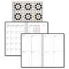 New Recycled Non-Dated Monthly/Weekly Flower Tiles Planner - Tan/Black/White Cover Paper & Printables