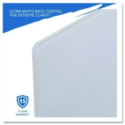 Best Clarity 72 in. x 36 in. Glass Dry Erase Board with Aluminum Trim - White Surface Office Presentation Supplies