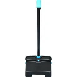 Clearance 12.32 in. Wide 31.84 in. Aluminum Handle Plastic LobbyMaster Dust Pan - Blue/Black (6/Carton) Cleaning & Janitorial Supplies