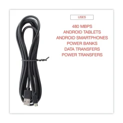 Online 10 ft. USB to Micro USB Cable - Black Office Electronics & Batteries