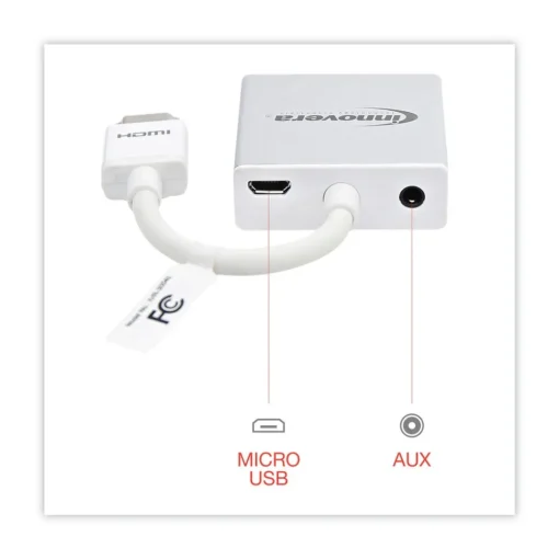 Hot 6 in. HDMI to SVGA Adapter - White Office Electronics & Batteries