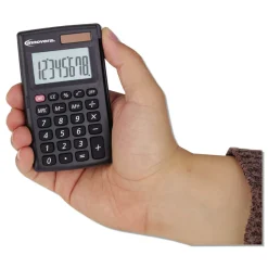 Outlet 8-Digit LCD Pocket Calculator with Hard Shell Flip Cover Office Electronics & Batteries