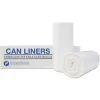 60 gal. 0.8 mil 38 in. x 58 in. Low-Density Commercial Can Liners - White (100/Carton) Trash & Waste Bins