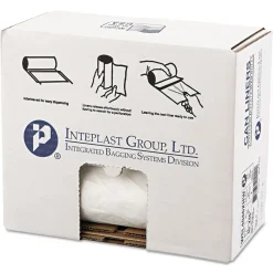 Hot 45 gal. 0.8 mil 40 in. x 46 in. Low-Density Commercial Can Liners - White (25 Bags/Roll, 4 Rolls/Carton) Cleaning & Janitorial Supplies