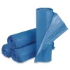 Discount 33 Gallon 14 mic 30 in. x 43 in. Interleaved Roll High-Density Commercial Can Liners - Blue (250/Carton) Trash & Waste Bins