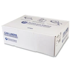 Best 60 Gallon 18 mic 40 in. x 48 in. High-Density Commercial Can Liners - Blue (200/Carton) Cleaning & Janitorial Supplies