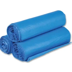 Best 60 Gallon 18 mic 40 in. x 48 in. High-Density Commercial Can Liners - Blue (200/Carton) Cleaning & Janitorial Supplies