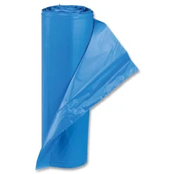 Best 60 Gallon 18 mic 40 in. x 48 in. High-Density Commercial Can Liners - Blue (200/Carton) Cleaning & Janitorial Supplies