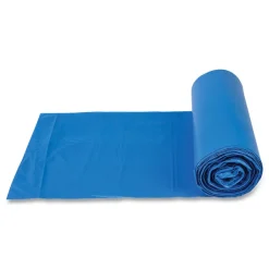 Best 60 Gallon 18 mic 40 in. x 48 in. High-Density Commercial Can Liners - Blue (200/Carton) Cleaning & Janitorial Supplies