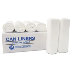 Hot WSL3858XHW-2 Low-Density 60 Gallon 0.7 mil 38 in. x 58 in. Commercial Can Liners - White (100/Carton) Trash & Waste Bins