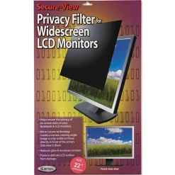 Best 16:10 Aspect Ratio Secure View LCD Privacy Filter for 22 in. Widescreen Flat Panel Monitor Office Accessories