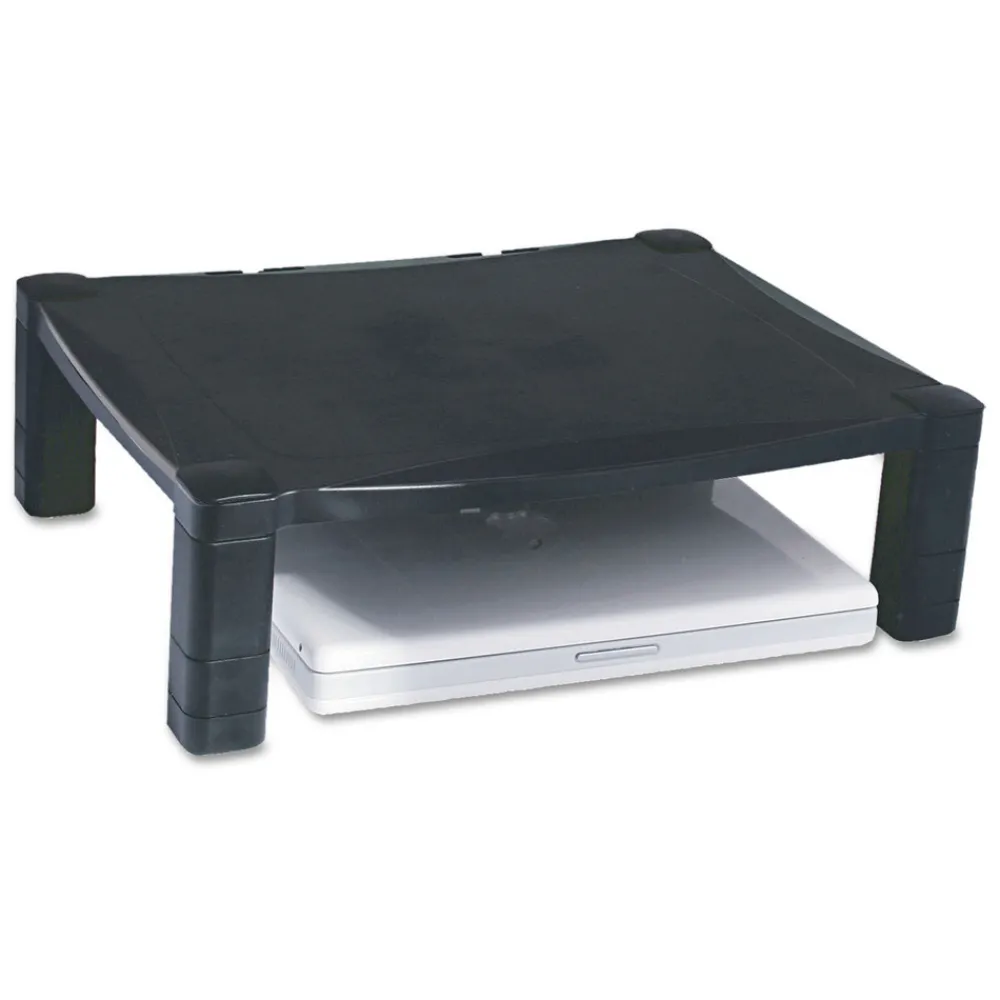 Clearance 17 in. x 13.25 in. x 3 in. to 6.5 in. 50 lbs. Single-Level Monitor Stand - Black Office Furniture & Lighting