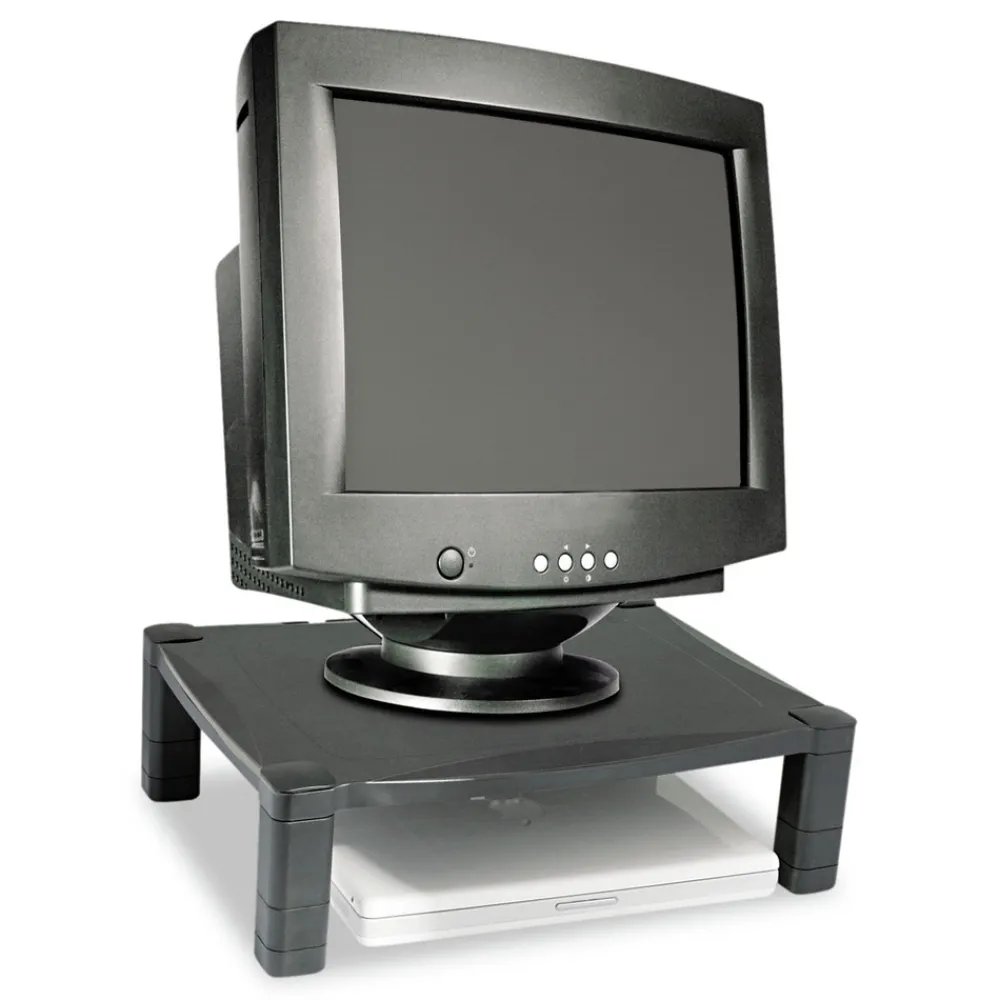 Clearance 17 in. x 13.25 in. x 3 in. to 6.5 in. 50 lbs. Single-Level Monitor Stand - Black Office Furniture & Lighting