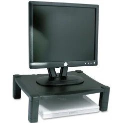 Clearance 17 in. x 13.25 in. x 3 in. to 6.5 in. 50 lbs. Single-Level Monitor Stand - Black Office Furniture & Lighting