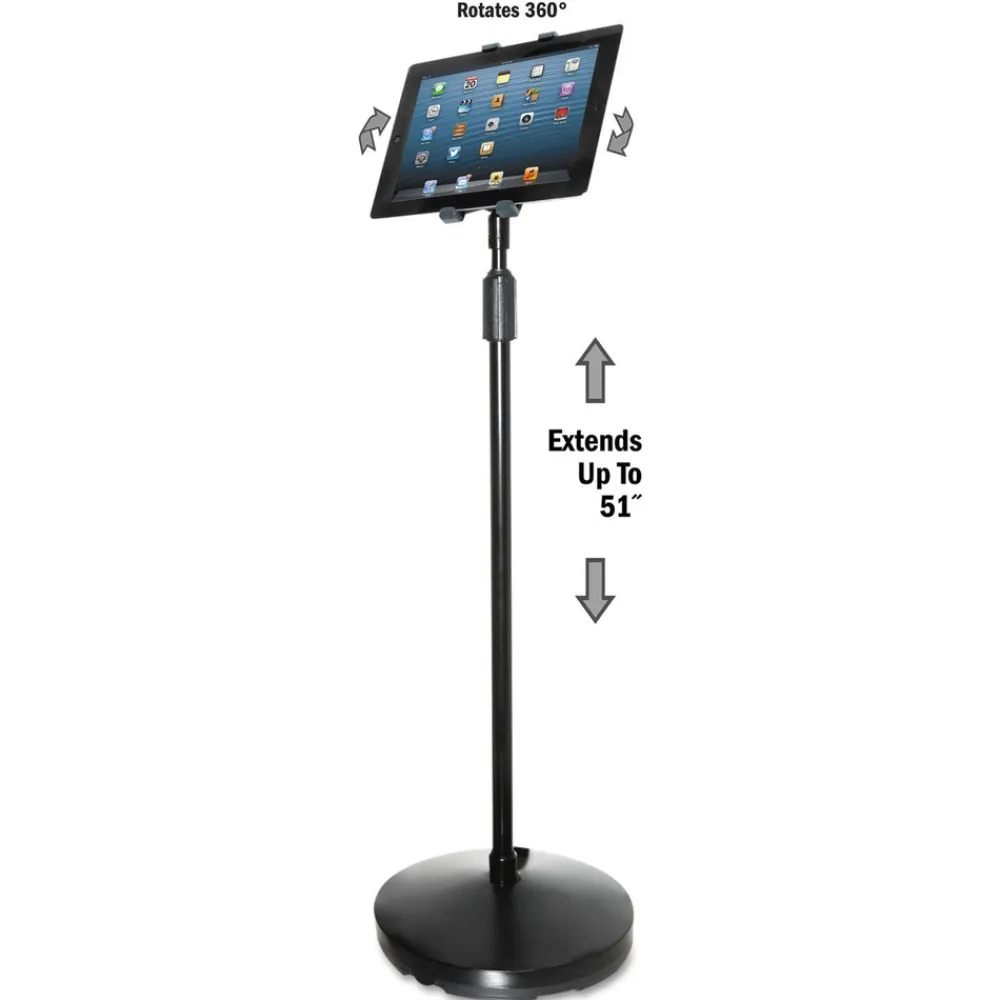Hot Floor Stand For Ipad And Other Tablets - Black Office Presentation Supplies