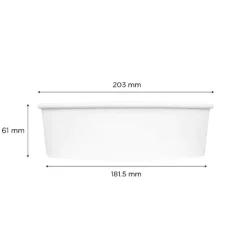 New 7.99 in. x 2.4 in. 48 oz. Paper Food Bucket - White (270/Carton) Tabletop And Serveware