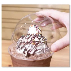 Best 12 oz. to 24 oz. Cold Cup Dome PET Plastic Lids - Clear (1000/Carton) Tabletop And Serveware
