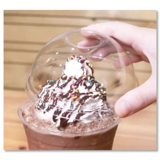 Best 12 oz. to 24 oz. Cold Cup Dome PET Plastic Lids - Clear (1000/Carton) Tabletop And Serveware