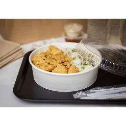 Clearance Plastic Lid for 48 oz. Food Bucket - Clear (270/Carton) Tabletop And Serveware