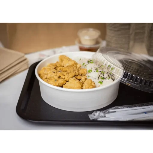 Clearance Plastic Lid for 48 oz. Food Bucket - Clear (270/Carton) Tabletop And Serveware