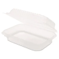 Online Polypropylene Plastic Hinged Container 6 x 9 x 2.97 Clear Plastic 125/Pack 2 Packs/Carton Tabletop And Serveware