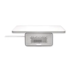 New FreshView Wellness 22.5 in. x 11.5 in. x 5.4 in. Supports 200 lbs. Monitor Stand with Air Purifier, For 27-in Monitors - White Desk Accessories & Office Organizers