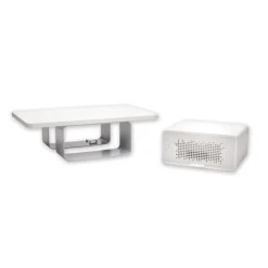 New FreshView Wellness 22.5 in. x 11.5 in. x 5.4 in. Supports 200 lbs. Monitor Stand with Air Purifier, For 27-in Monitors - White Desk Accessories & Office Organizers