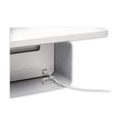 New FreshView Wellness 22.5 in. x 11.5 in. x 5.4 in. Supports 200 lbs. Monitor Stand with Air Purifier, For 27-in Monitors - White Desk Accessories & Office Organizers