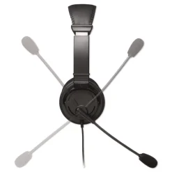 New Hi-Fi Headphones with Microphone - Black Office Electronics & Batteries