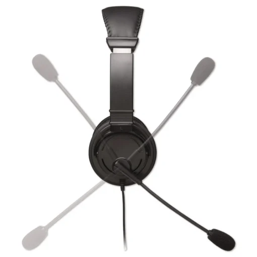 New Hi-Fi Headphones with Microphone - Black Office Electronics & Batteries