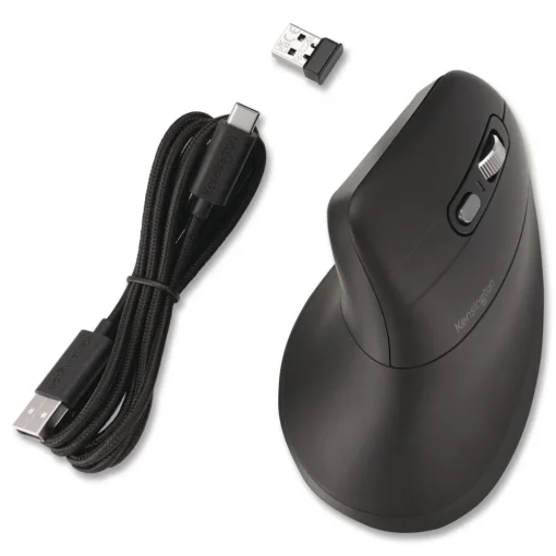 New Pro Fit Ergo MY630 EQ Rechargeable Right-Hand Mouse with 2.4 GHz/30 ft. Wireless Range - Black Office Electronics & Batteries
