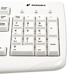 Discount Pro Fit USB Washable Keyboard, 104 Keys - White Office Electronics & Batteries