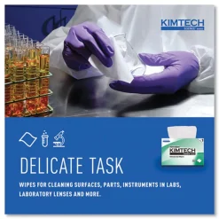 Clearance 1-Ply 4.4 in. x 8.4 in. Kimwipes Delicate Task Wipers - Unscented, White (16800/Carton) Cleaning & Janitorial Supplies
