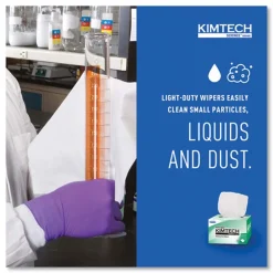 Clearance 1-Ply 4.4 in. x 8.4 in. Kimwipes Delicate Task Wipers - Unscented, White (16800/Carton) Cleaning & Janitorial Supplies