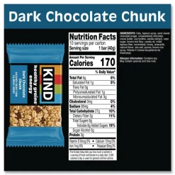 Hot 1.4 oz Healthy Grains Energy Bars - Dark Chocolate Chunk (10/Box) Food And Snacks