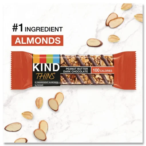 New 0.74 oz Thins Bar Variety Pack - Dark Chocolate Cherry Cashew/Peanut Butter Dark Chocolate (20/Box) Food And Snacks