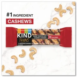 New 0.74 oz Thins Bar Variety Pack - Dark Chocolate Cherry Cashew/Peanut Butter Dark Chocolate (20/Box) Food And Snacks