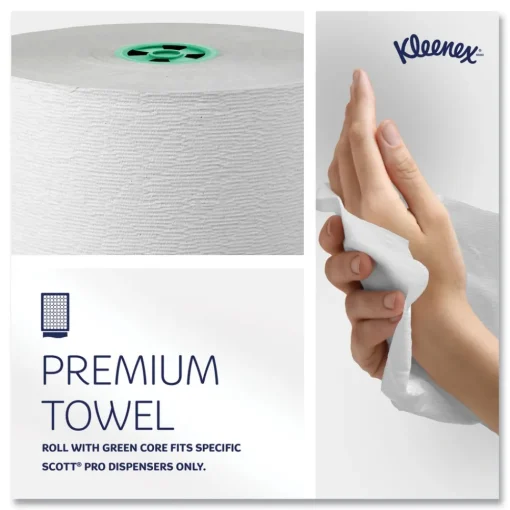 Hot 7.5 in. x 700 ft. Hard Roll Paper Towels with Green Core - White (6/Carton) Cleaning & Janitorial Supplies