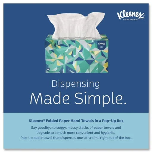 9 in. x 10.5 in. 1-Ply POP-UP Box Cloth Hand Towels - Unscented, White (2160/Carton) Cleaning & Janitorial Supplies