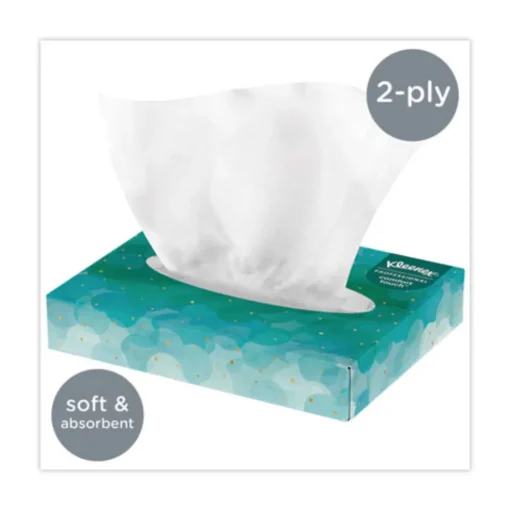 Clearance 21195 2-Ply Facial Tissue Junior Pack - White (80/Carton) Cleaning & Janitorial Supplies