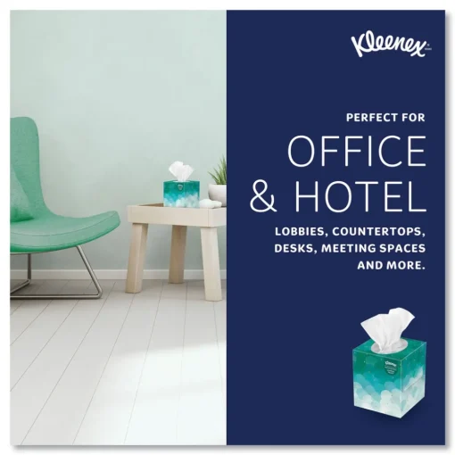 Outlet Boutique 2-Ply Facial Tissues in an Upright Pop-Up Box - White (95 Sheets/Box, 36 Boxes/Carton) Paper & Dispensers