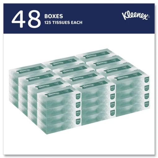 Best Naturals 2-Ply Flat Box 8.3 in. x 7.8 in. Facial Tissues - White (48 Boxes/Carton, 125 Sheets/Box) Paper & Dispensers