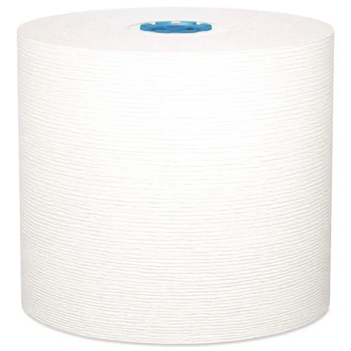 New 1-Ply 7.5 in. x 700 ft. Hard Roll Paper Towels with Premium Absorbency Pockets - White with Gray Core (6/Carton) Paper & Dispensers