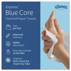 New 1-Ply 7.5 in. x 700 ft. Hard Roll Paper Towels with Premium Absorbency Pockets - White with Gray Core (6/Carton) Paper & Dispensers